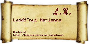 Ladányi Marianna névjegykártya